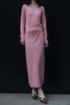 SWAYING 24 Autumn and Winter Wrap-around Wool A-line Skirt SW-SW24AW3B08-FEN Pink SW24AW3B09 SW24AW3B08